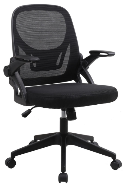 Scaun birou S-190, Negru, 58x114x54 cm, Material Textil