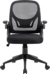 Scaun birou S-190, Negru, 58x114x54 cm, Material Textil - imagine 2