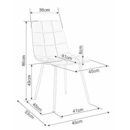 Scaun living s-155, stofa, negru - imagine 4