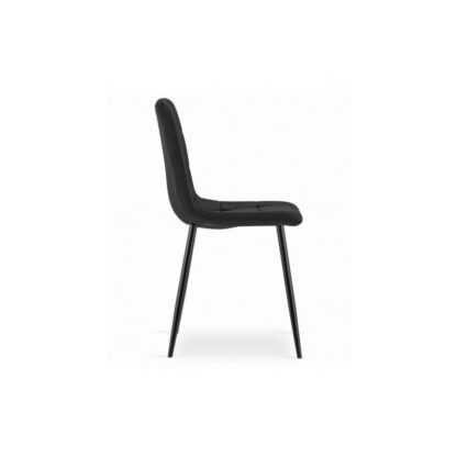 Scaun living s-155, stofa, negru - imagine 2