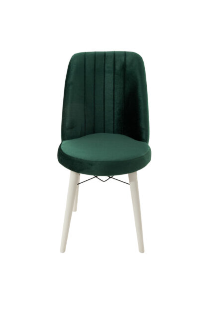 Scaun din lemn masiv, tapitat, 46x94x47 cm, Sardinia, Verde, 08 - imagine 2