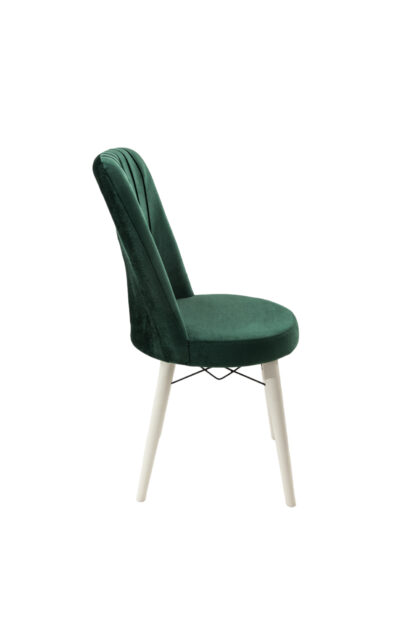 Scaun din lemn masiv, tapitat, 46x94x47 cm, Sardinia, Verde, 08 - imagine 3