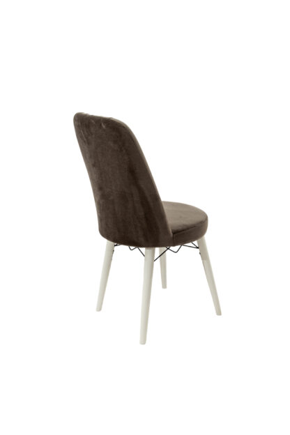 Scaun din lemn masiv, tapitat, 46x94x47 cm, Sardinia, Gri inchis, M19 - imagine 4