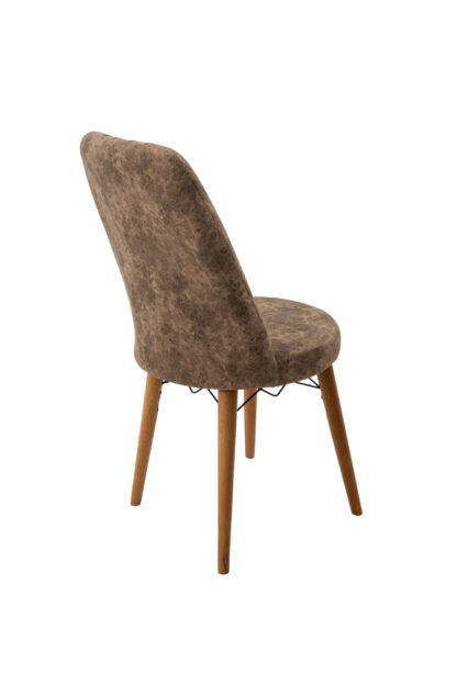 Scaun din lemn masiv, tapitat, 46x94x47 cm, Sardinia, Cappucino, 05 - imagine 4