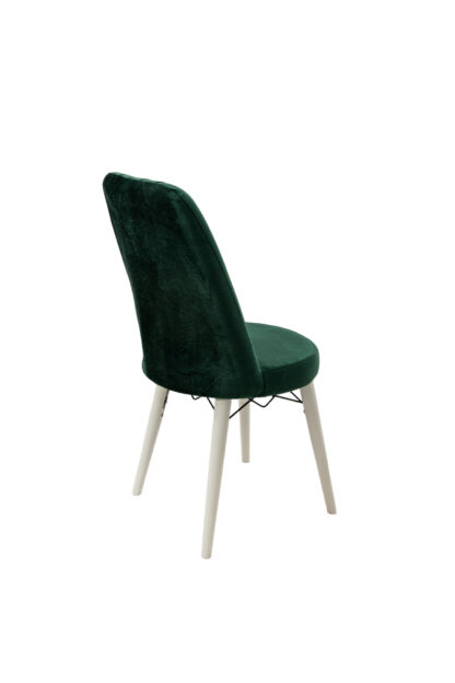 Scaun din lemn masiv, tapitat, 46x94x47 cm, Sardinia, Verde, 08 - imagine 4