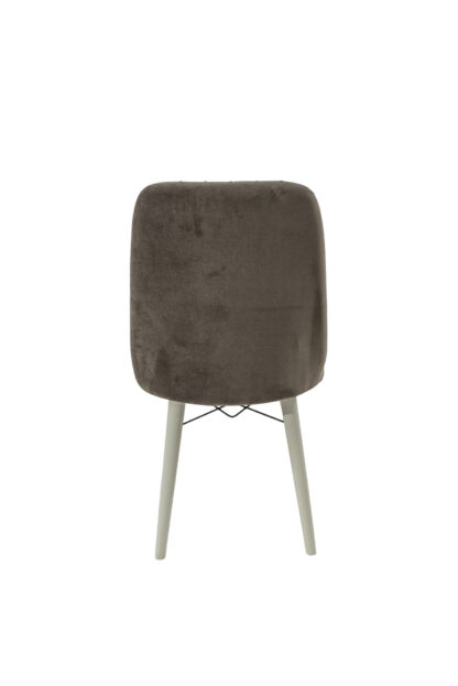 Scaun din lemn masiv, tapitat, 46x94x47 cm, Sardinia, Gri inchis, M19 - imagine 5