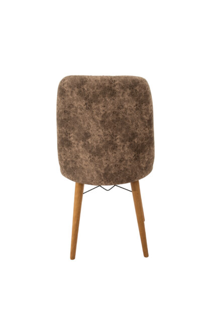 Scaun din lemn masiv, tapitat, 46x94x47 cm, Sardinia, Cappucino, 05 - imagine 5