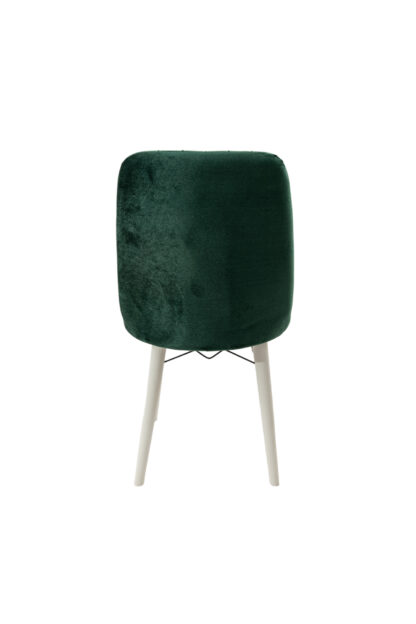 Scaun din lemn masiv, tapitat, 46x94x47 cm, Sardinia, Verde, 08 - imagine 5