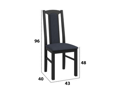 Scaun din lemn masiv de fag tapitat cu stofa S-37 Boss7 Cz 2B - imagine 2