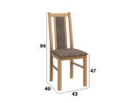 Scaun din lemn masiv de fag tapitat cu stofa S-38 boss14 Stirling 5 - imagine 2