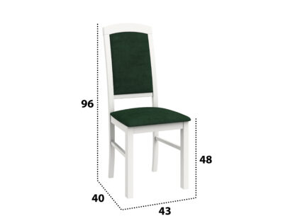 Scaun din lemn masiv de fag tapitat cu stofa S-38 Nilo 4 23x - imagine 2