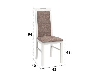 Scaun din lemn masiv de fag tapitat cu stofa S-38 Nilo9 18A - imagine 2