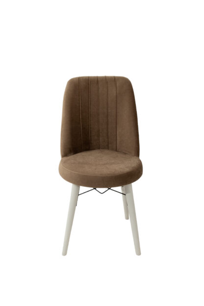 Scaun din lemn masiv, tapitat, 46x94x47 cm, Sardinia, Cappucino, M04 - imagine 2
