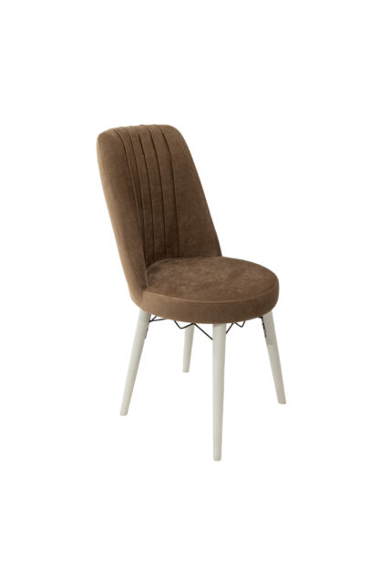 Scaun din lemn masiv, tapitat, 46x94x47 cm, Sardinia, Cappucino, M04