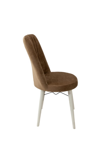 Scaun din lemn masiv, tapitat, 46x94x47 cm, Sardinia, Cappucino, M04 - imagine 3