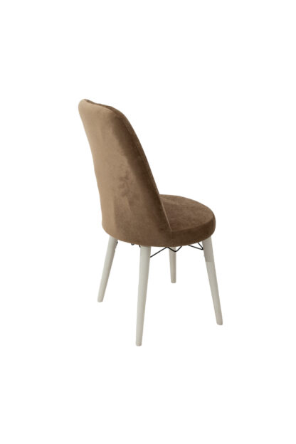 Scaun din lemn masiv, tapitat, 46x94x47 cm, Sardinia, Cappucino, M04 - imagine 4
