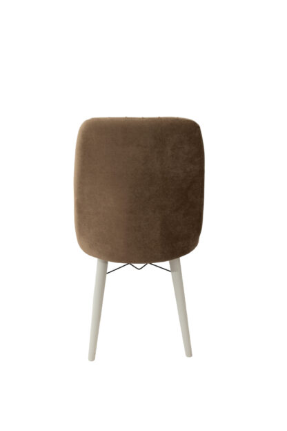 Scaun din lemn masiv, tapitat, 46x94x47 cm, Sardinia, Cappucino, M04 - imagine 5