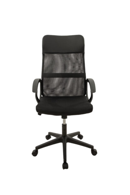 Scaun birou S-192, 116x45x49 cm, Negru, Material Textil - imagine 2