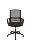 Scaun birou S-197, Negru, 101x44x48 cm, Material Textil - imagine 2