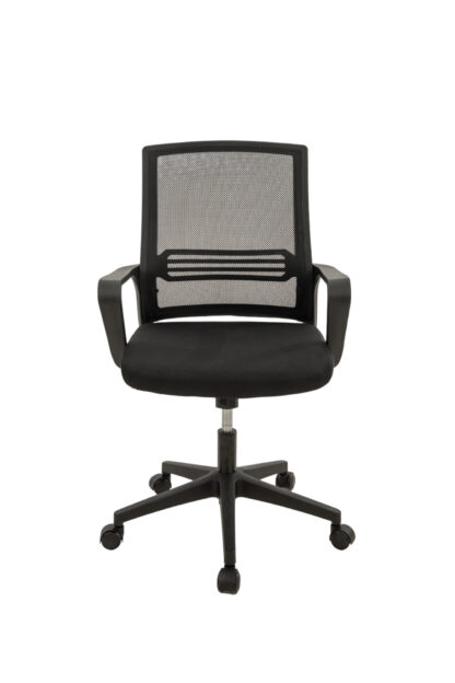 Scaun birou S-197, Negru, 101x44x48 cm, Material Textil - imagine 2