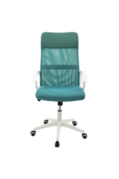 Scaun birou S-191, 116x45x49 cm, Turcoaz, Material Textil - imagine 2