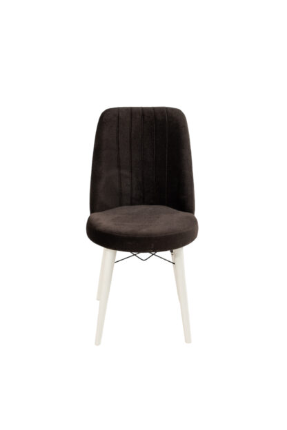 Scaun din lemn masiv, tapitat, 46x94x47 cm, Sardinia, Negru 30 - imagine 2