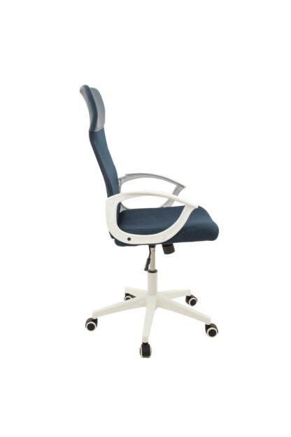Scaun birou S-191, 116x45x49 cm Albastru, Material Textil - imagine 3