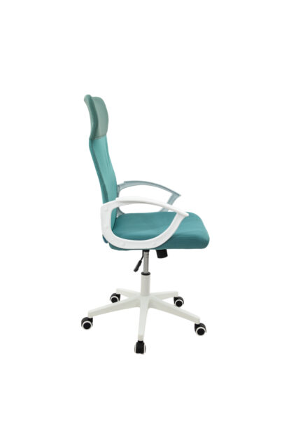 Scaun birou S-191, 116x45x49 cm, Turcoaz, Material Textil - imagine 3