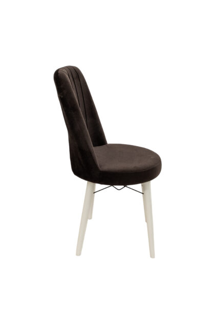 Scaun din lemn masiv, tapitat, 46x94x47 cm, Sardinia, Negru 30 - imagine 3