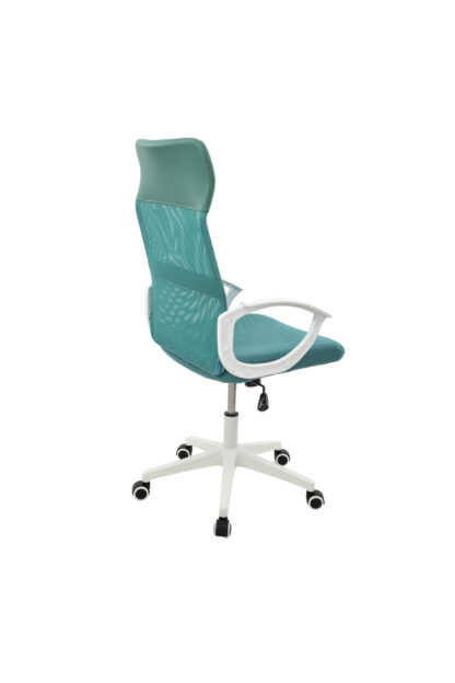 Scaun birou S-191, 116x45x49 cm, Turcoaz, Material Textil - imagine 4