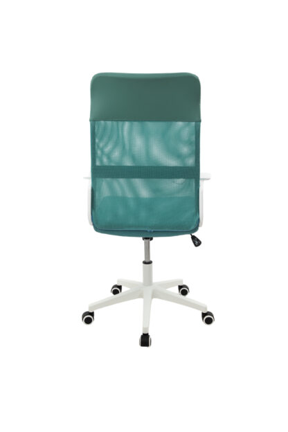 Scaun birou S-191, 116x45x49 cm, Turcoaz, Material Textil - imagine 5