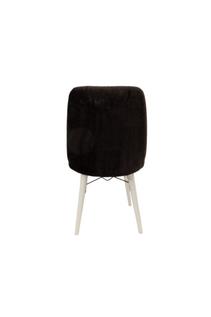 Scaun din lemn masiv, tapitat, 46x94x47 cm, Sardinia, Negru 30 - imagine 5