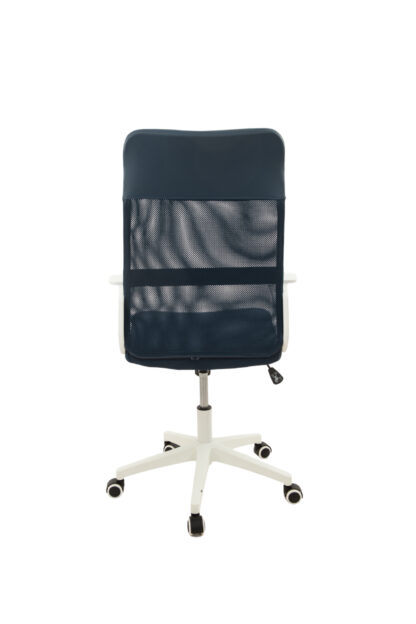 Scaun birou S-191, 116x45x49 cm Albastru, Material Textil - imagine 5