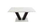 Masa Living MB-85, 180x75x80 cm, Alb Negru - imagine 2