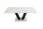 Masa Living MB-85, 180x75x80 cm, Alb Negru - imagine 6