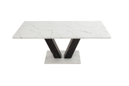 Masa Living MB-85, 180x75x80 cm, Alb Negru - imagine 6