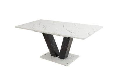 Masa Living MB-85, 180x75x80 cm, Alb Negru