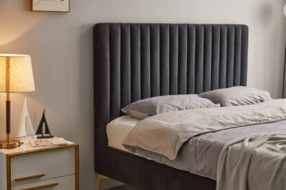 Pat ML-2202, Negru, 160x200 cm - imagine 2