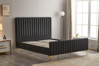 Pat ML-2202, Negru, 160x200 cm - imagine 3