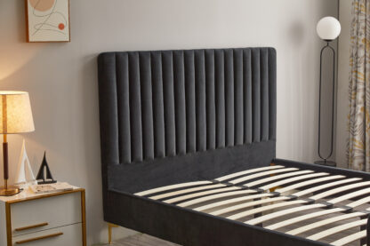 Pat ML-2202, Negru, 160x200 cm - imagine 4