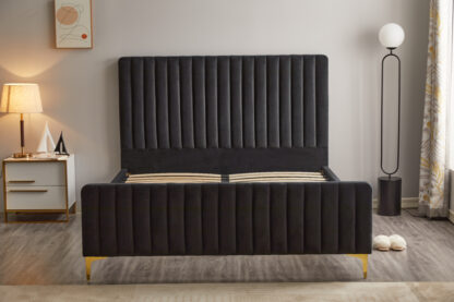 Pat ML-2202, Negru, 160x200 cm - imagine 6