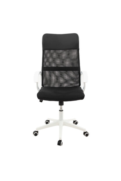Scaun birou S-191, 116x45x49 cm, Negru, Material Textil - imagine 2