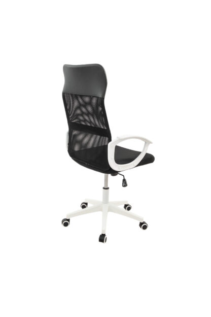 Scaun birou S-191, 116x45x49 cm, Negru, Material Textil - imagine 4