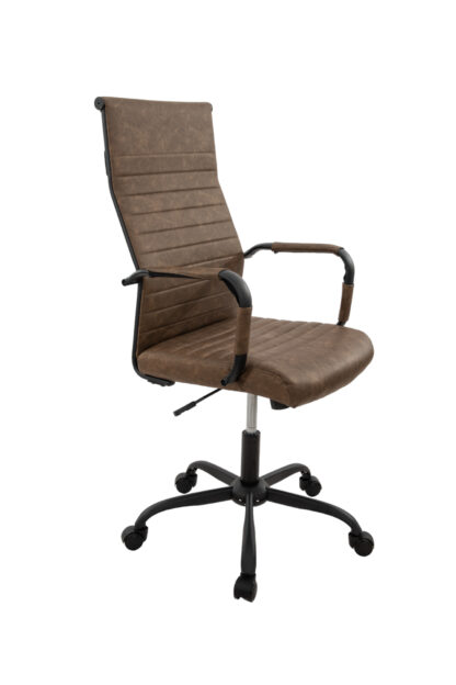 Scaun birou S-193, 115x43.5x46 cm, Maro, Piele Ecologica