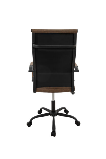 Scaun birou S-193, 115x43.5x46 cm, Maro, Piele Ecologica - imagine 5