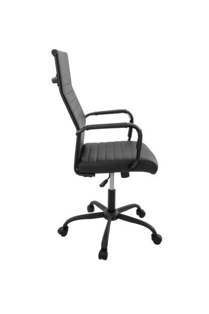 Scaun birou S-193, 115x43.5x46 cm, Negru, Piele Ecologica - imagine 3