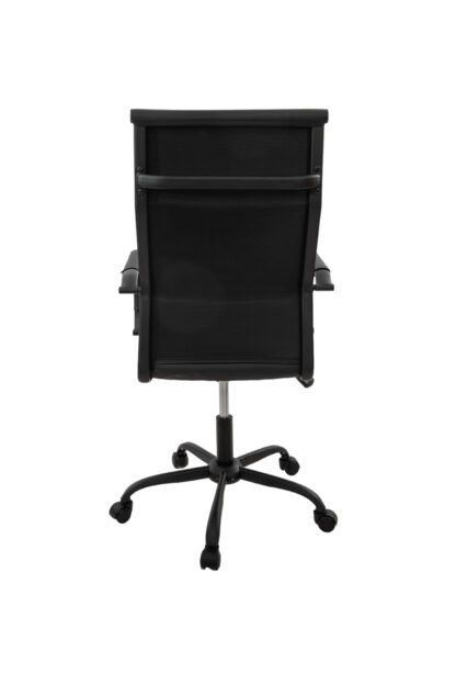 Scaun birou S-193, 115x43.5x46 cm, Negru, Piele Ecologica - imagine 5
