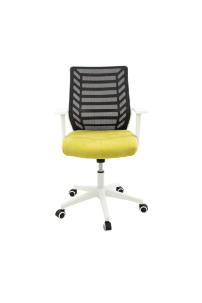 Scaun birou S-194, 103x44x47 cm, Negru/Verde, Material Textil - imagine 2