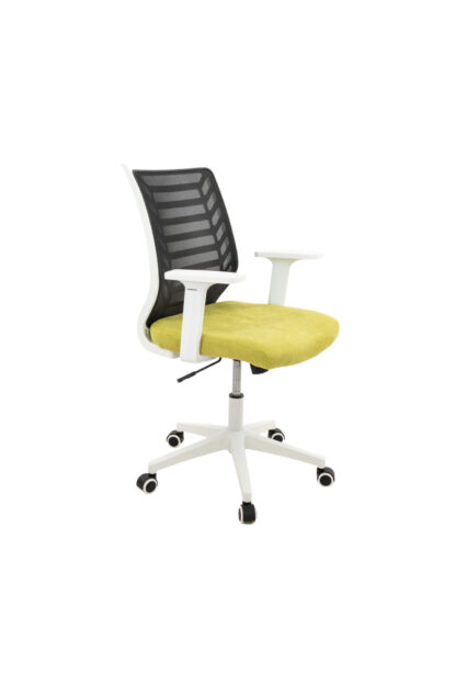 Scaun birou S-194, 103x44x47 cm, Negru/Verde, Material Textil