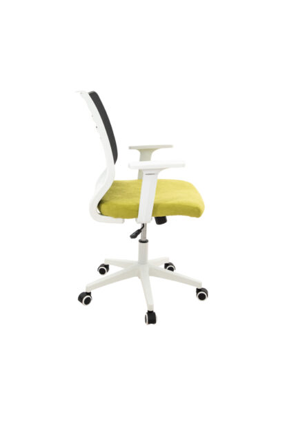 Scaun birou S-194, 103x44x47 cm, Negru/Verde, Material Textil - imagine 3